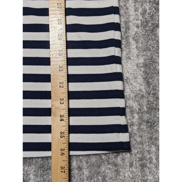 J. Crew Colorblock Mini Shift Dress Women L Navy Striped Nautical Thick Fabric - Picture 11 of 14